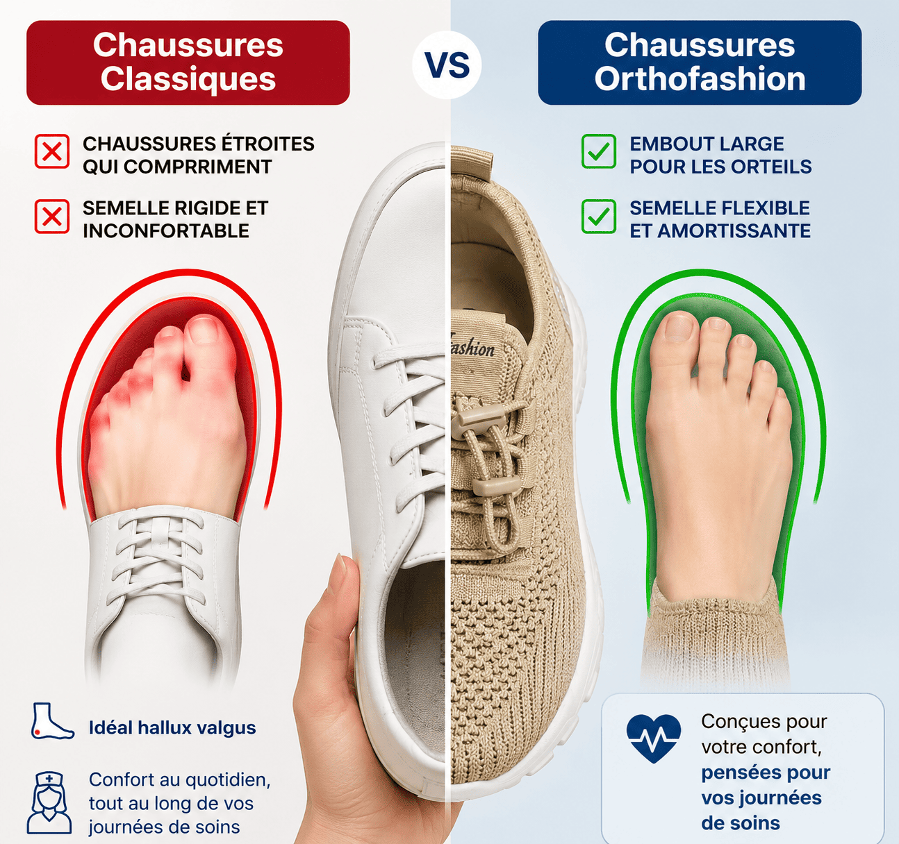 OrthoFashion™ Basket confort orthopédique femme